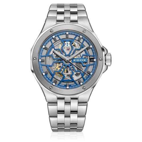 [Edox] �A�i���O�B Edox 85303-3M-BUIGB Delfin Mecano automatic 43mm 20ATM �K�p����܂��� mid-31555 �����Y �V���o�[