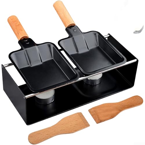 Bandejas para derretir queso, juego de platos dobles para camping, comedor, mesa, calefacción, parrilla, alimentos, velas, herramienta