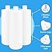 IMPRESA Plastic Bottle with 6 Caps in 2 Styles - BPA Free Latex-Free, Food-Grade, Great for Shampoo, Body Wash, Sauce and More,3 Pack 16oz