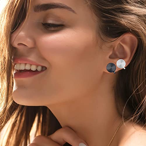 Flyun Pressure Earrings For Keloids, Acupressure Earrings, Compression Earrings For Keloids, Clip Earrings For Women, Clip On Earrings, Ear Cuffs, Clip-On Stainless Steel Spiral Non-Pierced Earrings #TOP1