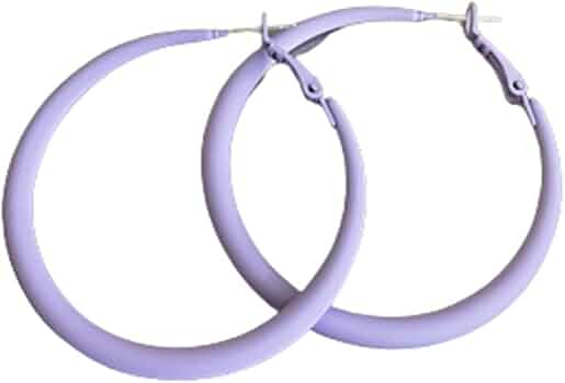 Orecchini A Cerchio Neon Da 3,5 Cm &ndash; Colori Fluo Per Feste Anni 80 E Discoteca