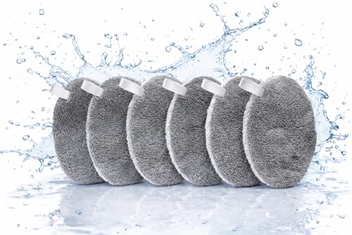 Abschminkpads wiederverwendbar Set/Make-up Entferner Pads/Mikrofaser Reinigungspads Gesicht/superweich, hautfreundlich, hypoallergen/nachhaltig, umweltfreundlich (Grau 12 x 8 cm, 3, stück)