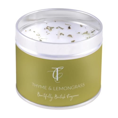Image of The Country Candle Pastels Range Candle in a Tin - Thyme & Lemongrass