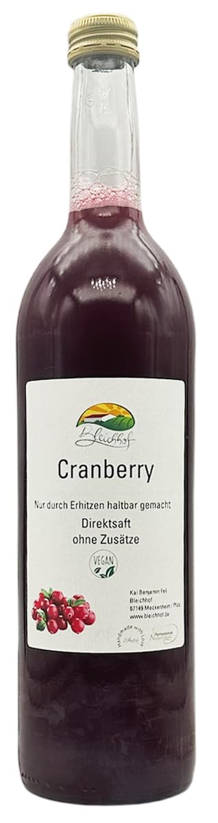 BLEICHHOF® Cranberrysaft - Direktsaft, vegan (6x0,72L)