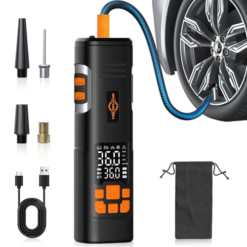 Tire Inflator Portable Air Compressor, 150PSI Air Pump for Car Tires, LED Light...