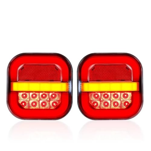 AIDLMBG 2 Luces Traseras De Remolque 28 LED Para Coche, Freno Y Marcha Atrás Para Furgoneta, Autobús, Camioneta, Iluminación Juego Pilotos Traseros