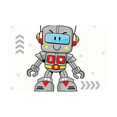 Kinderteppich Cartoon-Roboter Teppich rutschfest Schlafzimmer Teppich Für Jungen Und Mädchen...