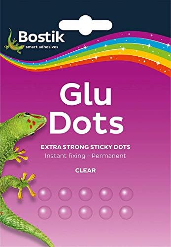 2 Packs of Bostik Bostick Blu Tack Blue Tac Tak Sticki Sicky Glue Adhesive Dots Extra Strength Permanent 64 dots per pack 805811