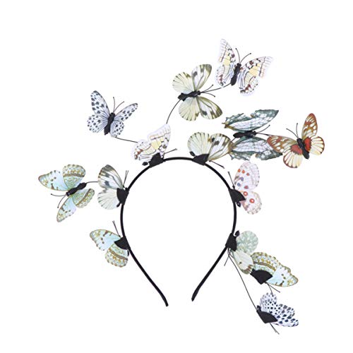 Lurrose Butterfly Headband Lightweight Party Hair Accessory Adjustable Stereoscopic Headpiece for Festival Special Occasions Women Girls - Image 2