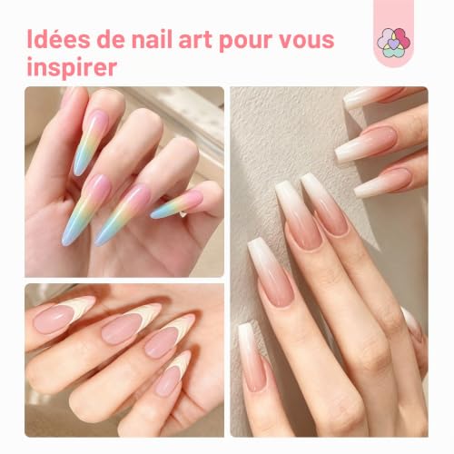 Saviland 100 millilitre Gel Ongle U V Construction, Builder Gel Ongles Professionel Dur Rose Clair Grande Capacité pour Protéger les Cassés, Renforcement, Nail Art, Manucure Réparation – vue 6