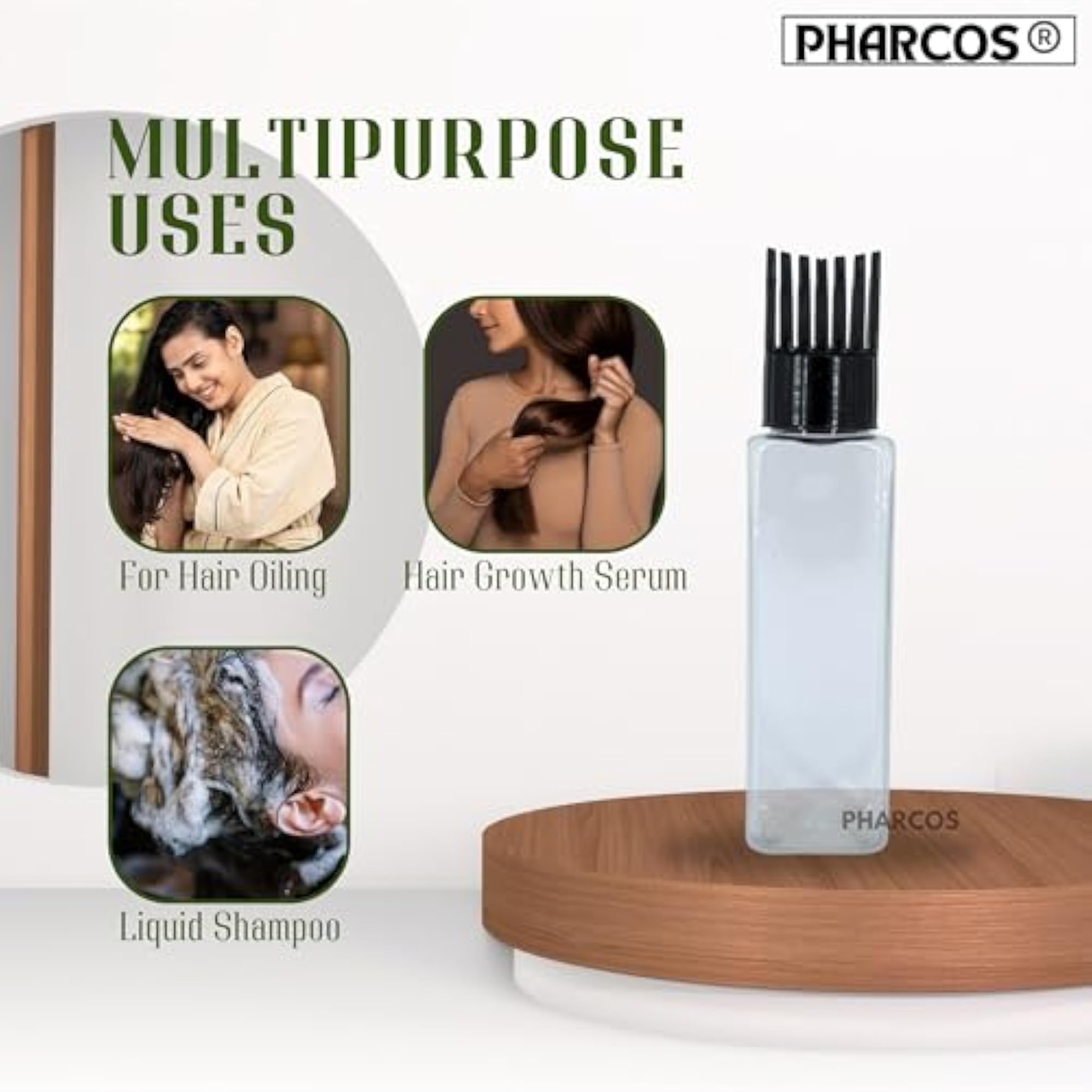 Hair Root Applicator Bottle with Flip Top Cap, 100ml