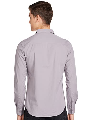Image of The Indian Garage Co Men Slim Fit Solid Full Sleeves Cutaway Collar Casual Shirt