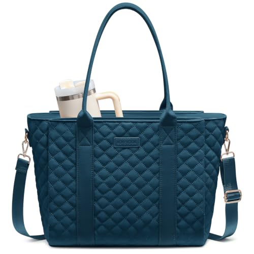 Image of LOVEVOOK Teacher Tote Bag for Women, Work Tote Bag fits 15.6-Inch Laptop