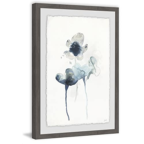 Marmont Hill - Handmade Midnight Blossoms II Framed Print 16x24