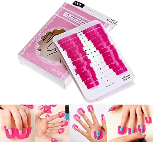 Serena.H 26pcs/set 10 Sizes G Curve Shape Nail Protector Varnish Shield Finger Cover Spill-Proof French Stickers Manicure Nail Art Tools
