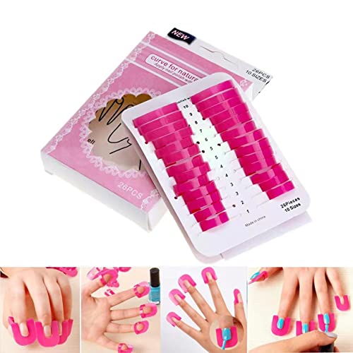 Serena.H 26pcs/set 10 Sizes G Curve Shape Nail Protector Varnish Shield Finger Cover Spill-Proof French Stickers Manicure Nail Art Tools