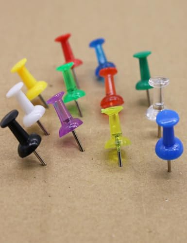 Bepisof Tachinhas de polegar de 12 cores, 600 peças de pinos para pôsteres, mapas, quadro e mais