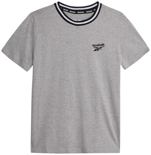 T-shirt décontracté en coton pour garçons Reebok avec col rond imprimé graphique
