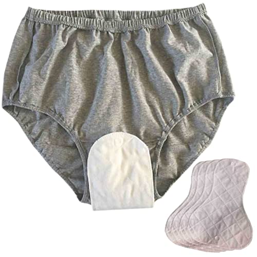 LZH FILTER Pañal Adulto Impermeable Incontinencia Bragas Ropa Interior Reutilizables con 5 Insertos para Pañales