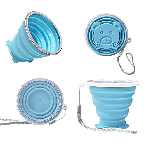 Collapsible Cup - Small Silicone Foldable Cup-Expandable Folding Drinking Cup -Reusable Portable Mugs Cup For Travel, Camping, Hiking, Survival, Picnic, Beach, Holiday Vacation, Outdoor Sports #TOP5