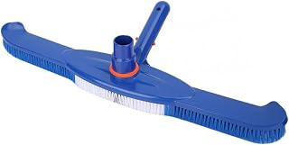 Cabilock Escova de piscina, 1 peça, 20 azulejos, escova de limpeza para piscina, para limpeza de pisos, escova de plástico, azul, fio de aço, piscina pesada