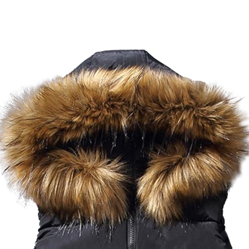 Women's Thicken Winter Vest Warm Puffer Vest Quilted Casual Sleeveless Outerwear Vest With Faxu Fur Hood4