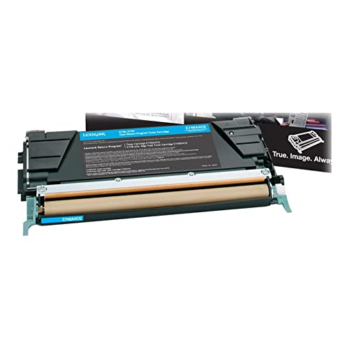 Lexmark C746A4CG cyan toner original pour éviter les traces et lignes d'impression