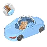 Dayinkes Silent Hamster Exercise Ball, with Ventilated Design - Safe & Durable Fitness Toy for Night Use, Non-Slip Surface & Removable Cover Small Pet Running Wheel for Hamsters, Gerbils, Mice (Blue)1