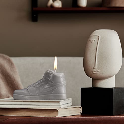 Emmill Extra Large Sneaker Shoe Candle - Grey - 7” X 4” - Vanilla Scented, Realistic Detail, 100% Soy Wax, Strong Cotton Wick. Perfect Decoration For Home Decor, Living Room, Bedroom #TOP6