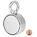 Double Sided Round Neodymium Magnet Fishing with Eyebolt, Vertical Tension 800LBS, 2.95" Diameter (75MM)