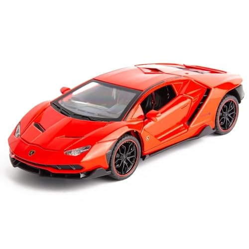Image of 1:24 Lamborghini LP770 Die-Cast Alloy Sports Red Car Model - Metal Pull Back Toy Car