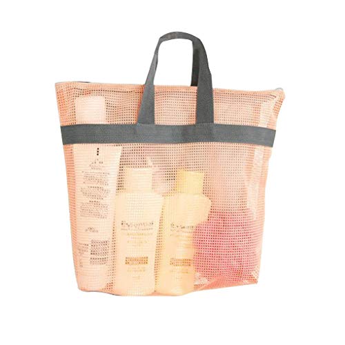 Floridivy Women Mesh Transparent Bag High Capacity Large Picnic Beach Handbag Casual Tote Swimming Pouch