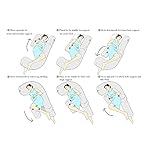 INSEN-Pregnancy-PillowMaternity-Body-Pillow-with-Pillow-CoverH-Shaped-Body-Pillow-for-Pregnant-Women-57in-Orgnanic-Cotton