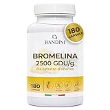Bandini® Bromelina Forte | 180 capsule gastroresistenti | 1000 mg - 2500 GDU per dose giornaliera (2 capsule) | 3 mesi di scorta | Massima biodisponibilità | Estratto naturale di ananas | 100% Vegano