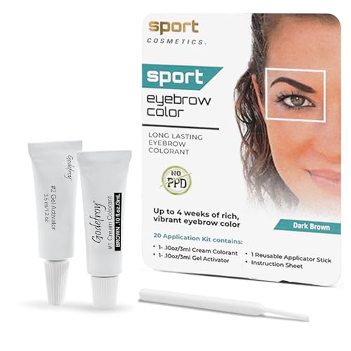 Eyebrow Color For Women, 20 Application Kit, Dark Brown Eyebrow Color For Women, 20 Application Kit, Dark Brown