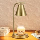 Gold Candle Warmer Lamp with Timer, Electric Candle Lamp for Scented Wax with 2 Bulbs, House Warming Gift for New Home & Gifts for Women