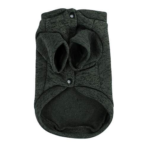 Hundepulli Hunde Bekleidung Hundemantel Haustiere Katze Welpen Winterjacke mit Brustschutz Winter Hundejacke Baumwolle Winterpulli Hundebekleidung für Outdoor Geschenk Freizeit Spazieren Grün XL