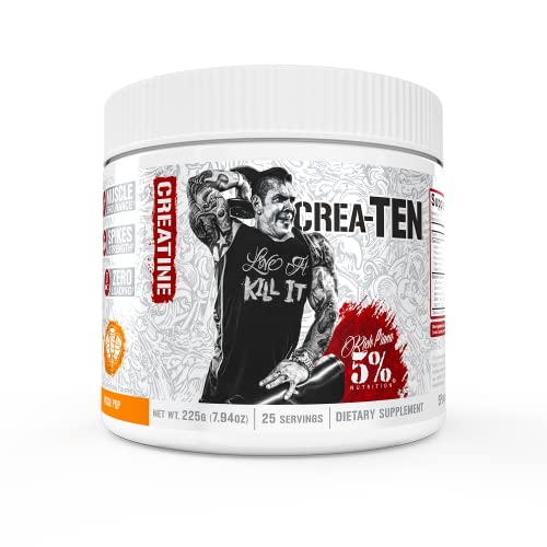 5% Nutrition CreaTEN Creatine Complex + Accelerators | Flavored Creatine Powder for Muscle Gain | Max Power, Strength, Endurance, & Recovery (Push Pop)