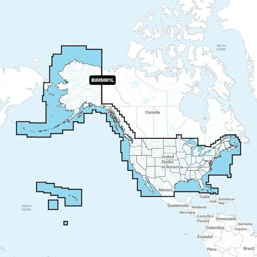 Garmin Navionics+™ BUS001L U.S. & Coastal Canada Actualizaciones de gráficos incorporados - microSD™/SD™ y suscripción de 1 año