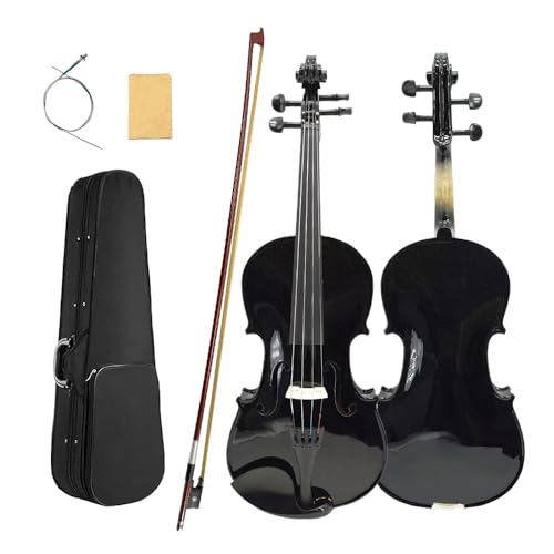 ModouString 16 inch Viola with Spruce Top Maple Back & Side Ebony Fittings Bow Case 4 String Acoustic Viola for Students & Adults Handmade