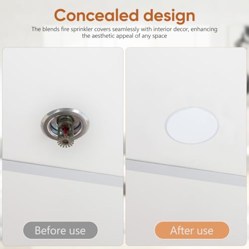 PRETYZOOM 4Pcs Fire Sprinkler Covers Plate Sprinkler System Cover for Residential Commercial Spaces Easy Installation Maintenance Boosts