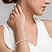 The Pearl Source 14K Gold 5.5-6mm Round White Japanese Akoya Saltwater Cultured Pearl Bracelet for Women Pearl Gifts for Christmas, Holidays and Anniversary