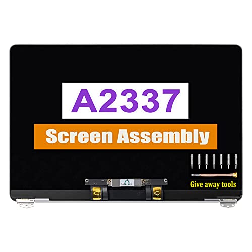 Gbole A2337 Screen Replacement For Macbook Air M1 A2337 2020 Lcd Screen Display Assembly Emc 3598 Mgn63 Mgnd3 Mgn93 Mgna3 Mgn73 Mgne3 (Space Gray) #TOP4