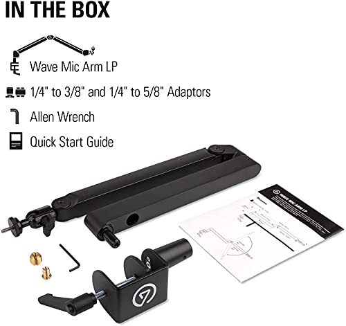 Elgato Wave Mic Arm Lp - Premium Low Profile Microphone Arm With Cable Management Channels, Desk Clamp, Versatile Mounting And Fully Adjustable, Perfect For Podcast, Streaming, Gaming, Home Office #TOP6