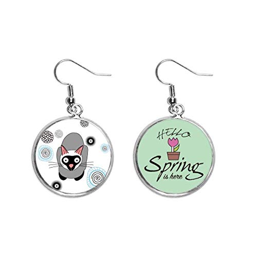 Pendientes de gato siamés el regalo ideal como joya de primavera para amantes de mascotas
