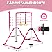 DOBESTS Gymnastics Bar with Rings, Adjustable Height Gymnastic Horizontal Bars, Kids Folding Expandable Gymnastic Training Kip Bar, Gymnastics Training Equipment for Home Gym Indoor Garden Outdoor