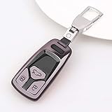 Material de alta calidad: esta funda para llave de coche está hecha de material de fibra de carbono de alta calidad, es suave y se puede unir estrechamente a la llave del coche.