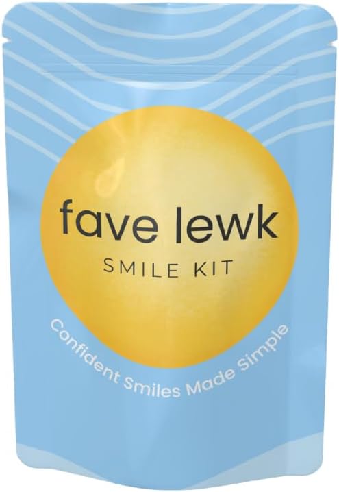 Fave Lewk Smile Kit | Teeth Whitening Kit with Dual LED Light – Wireless At-Home Teeth Brightening System, Professional LED Tool & Glow Gel Pen for a Radiant Smile