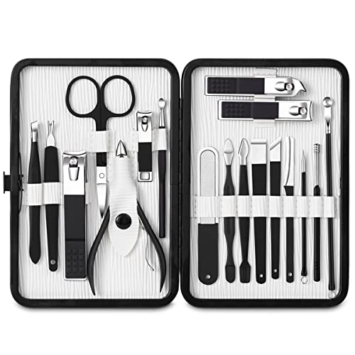 Ensemble de coupe-ongles pédicure lime ciseaux acier 15 pièces