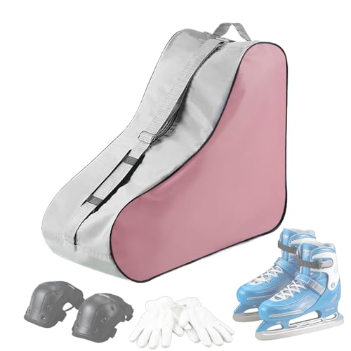 Bolsa De Patinaje sobre Hielo - Mochila De Gran Tamaño Ajustable - Mochila para Patines con Cremallera - para Zapatos Cheer Niños Niñas Mujeres Hombres